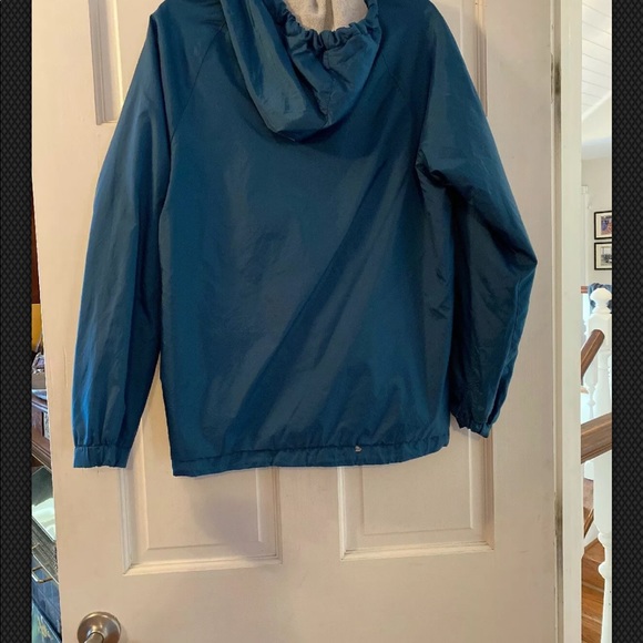 Obey Hooded Turquoise Nylon Jacket Mens Small - Picture 5 of 10